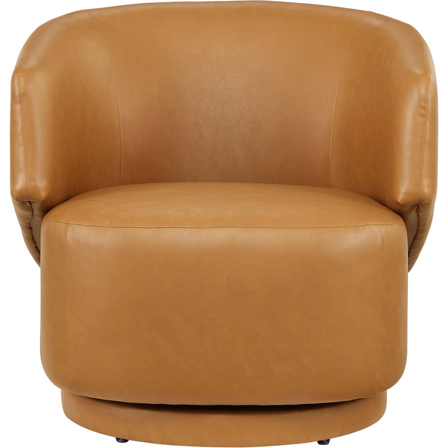 003 SI-2107010 | Additional Silo | Clinton Vegan and Wood Swivel Chair by Evans & Londeen in tan. Made from pine wood, plywood, elastic bondage in a modern style.