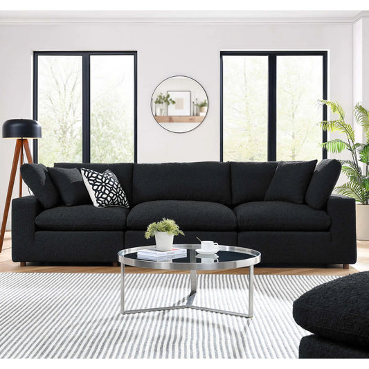 Wheatland Down Filled Overstuffed Boucle 3-Seater Sofa by Evans & Londeen. Made from unique in a modern style.