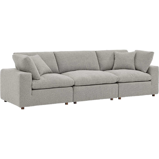 Wheatland Down Filled Overstuffed Boucle 3-Seater Sofa by Evans & Londeen. Made from unique in a modern style.