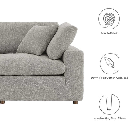 Wheatland Down Filled Overstuffed Boucle 3-Seater Sofa by Evans & Londeen. Made from unique in a modern style.