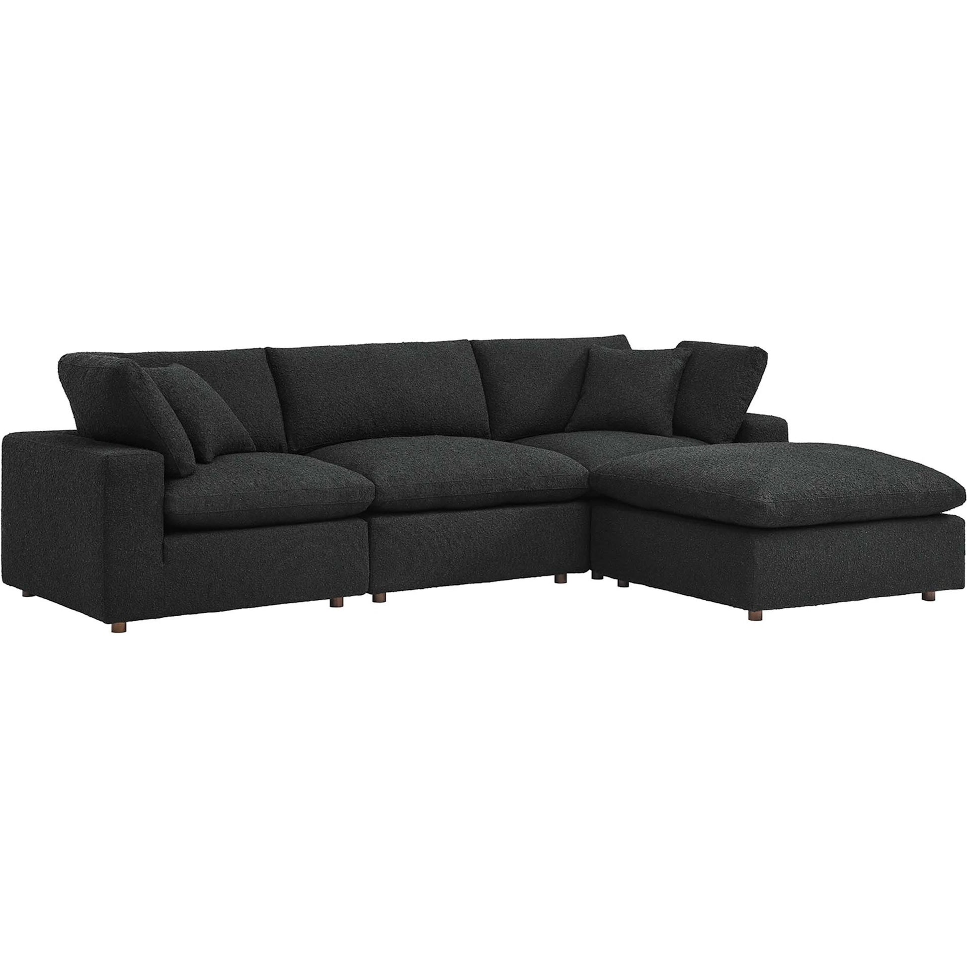 Wheatland 4-Piece Down Filled Overstuffed Boucle Sectional Sofa by Evans & Londeen. Made from unique in a modern style.