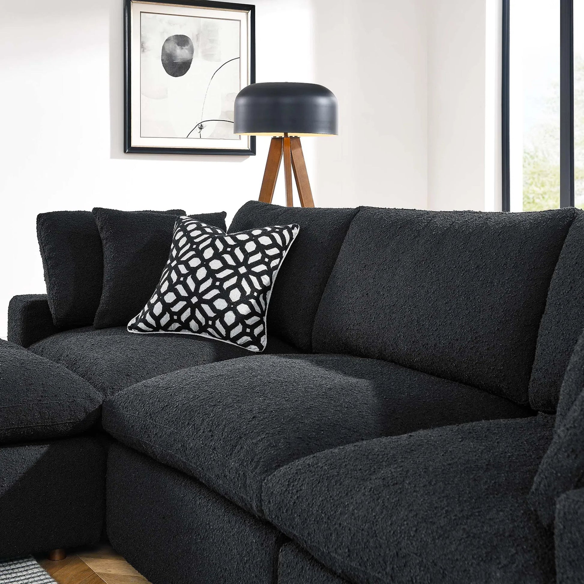 Wheatland 4-Piece Down Filled Overstuffed Boucle Sectional Sofa by Evans & Londeen. Made from unique in a modern style.