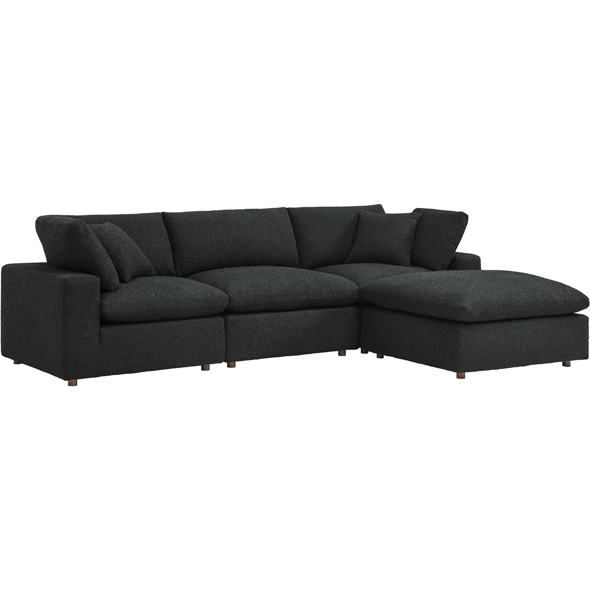 Wheatland 4-Piece Down Filled Overstuffed Boucle Sectional Sofa by Evans & Londeen. Made from unique in a modern style.