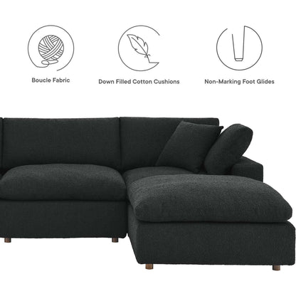 Wheatland 4-Piece Down Filled Overstuffed Boucle Sectional Sofa by Evans & Londeen. Made from unique in a modern style.