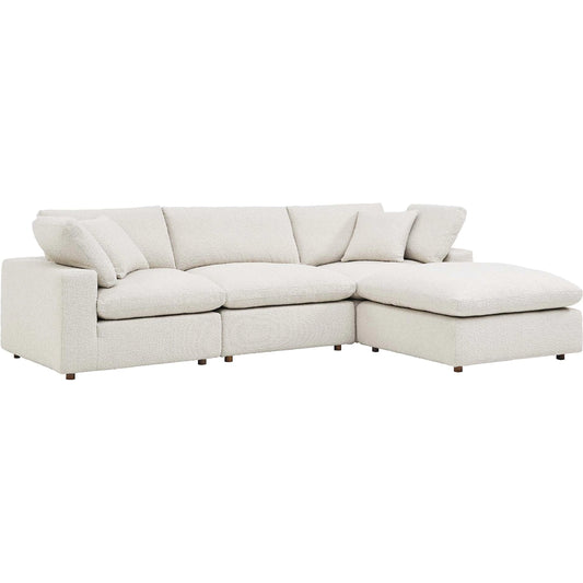 Wheatland Down Filled Overstuffed Boucle 4-Piece Sectional Sofa by Evans & Londeen. Made from unique in a modern style.