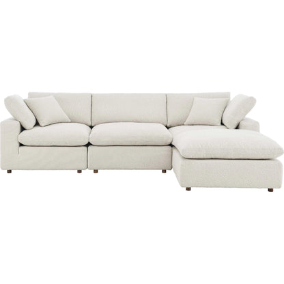 Wheatland 4-Piece Down Filled Overstuffed Boucle Sectional Sofa by Evans & Londeen. Made from unique in a modern style.