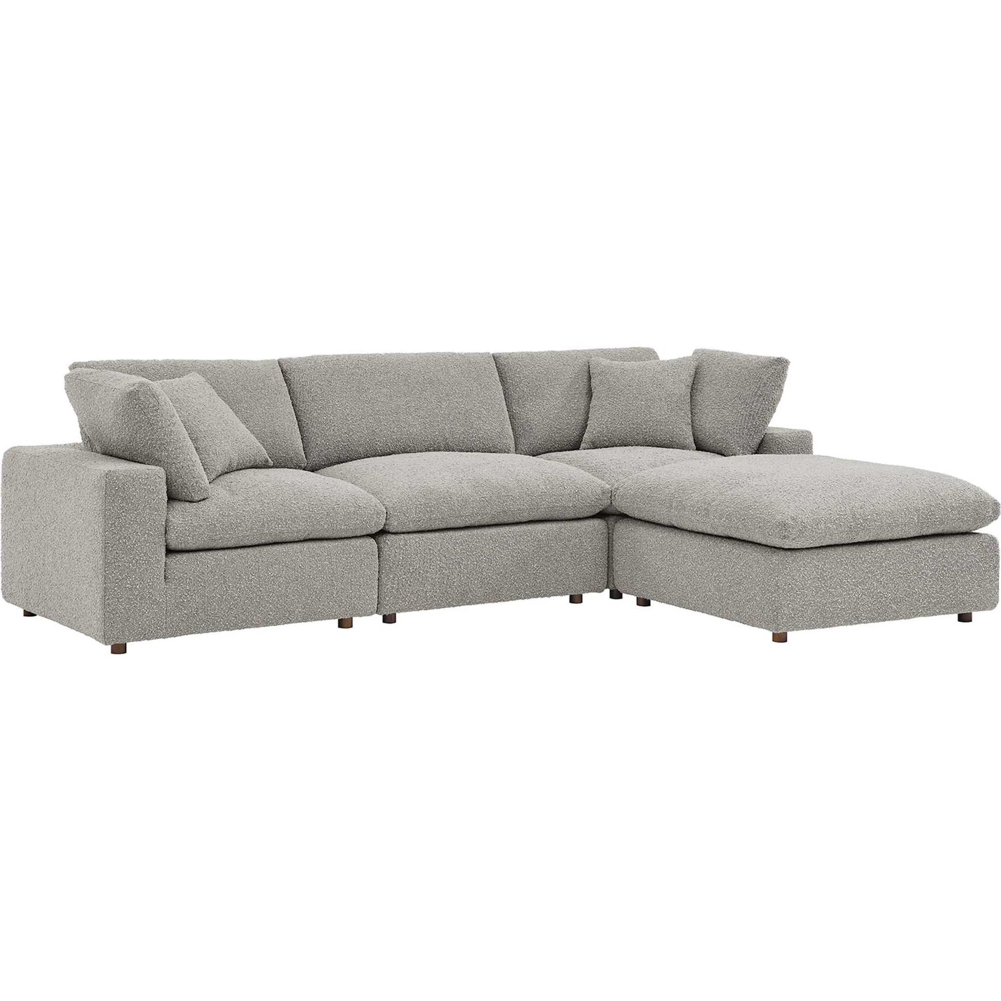 Wheatland 4-Piece Down Filled Overstuffed Boucle Sectional Sofa by Evans & Londeen. Made from unique in a modern style.