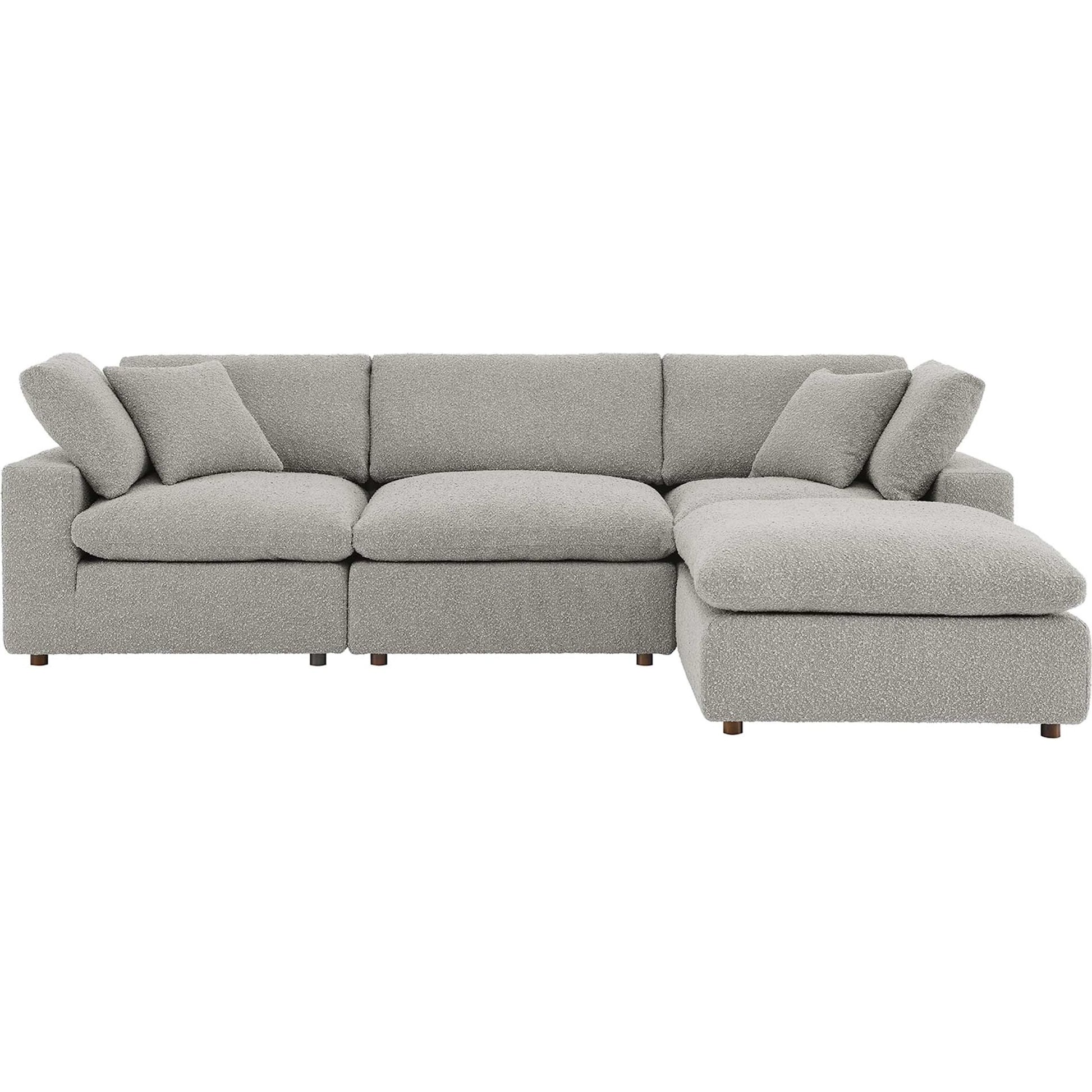 Wheatland 4-Piece Down Filled Overstuffed Boucle Sectional Sofa by Evans & Londeen. Made from unique in a modern style.