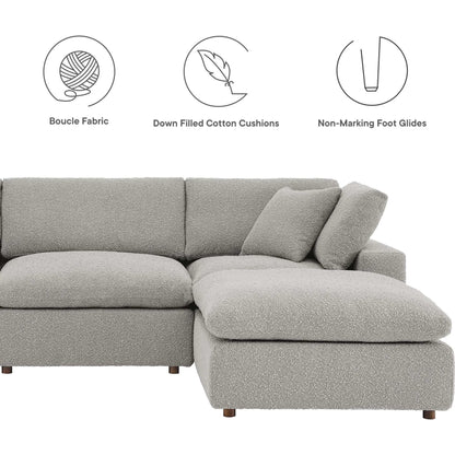 Wheatland 4-Piece Down Filled Overstuffed Boucle Sectional Sofa by Evans & Londeen. Made from unique in a modern style.