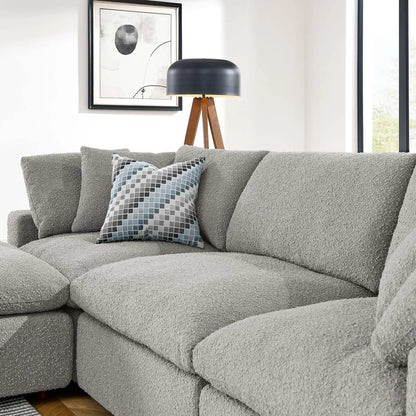 Wheatland 4-Piece Down Filled Overstuffed Boucle Sectional Sofa by Evans & Londeen. Made from unique in a modern style.
