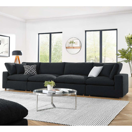 Wheatland Down Filled Overstuffed Boucle 4-Seater Sofa by Evans & Londeen. Made from unique in a modern style.