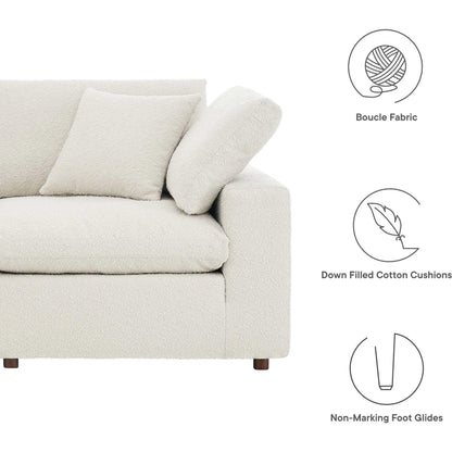 Wheatland Down Filled Overstuffed Boucle 4-Seater Sofa by Evans & Londeen. Made from unique in a modern style.