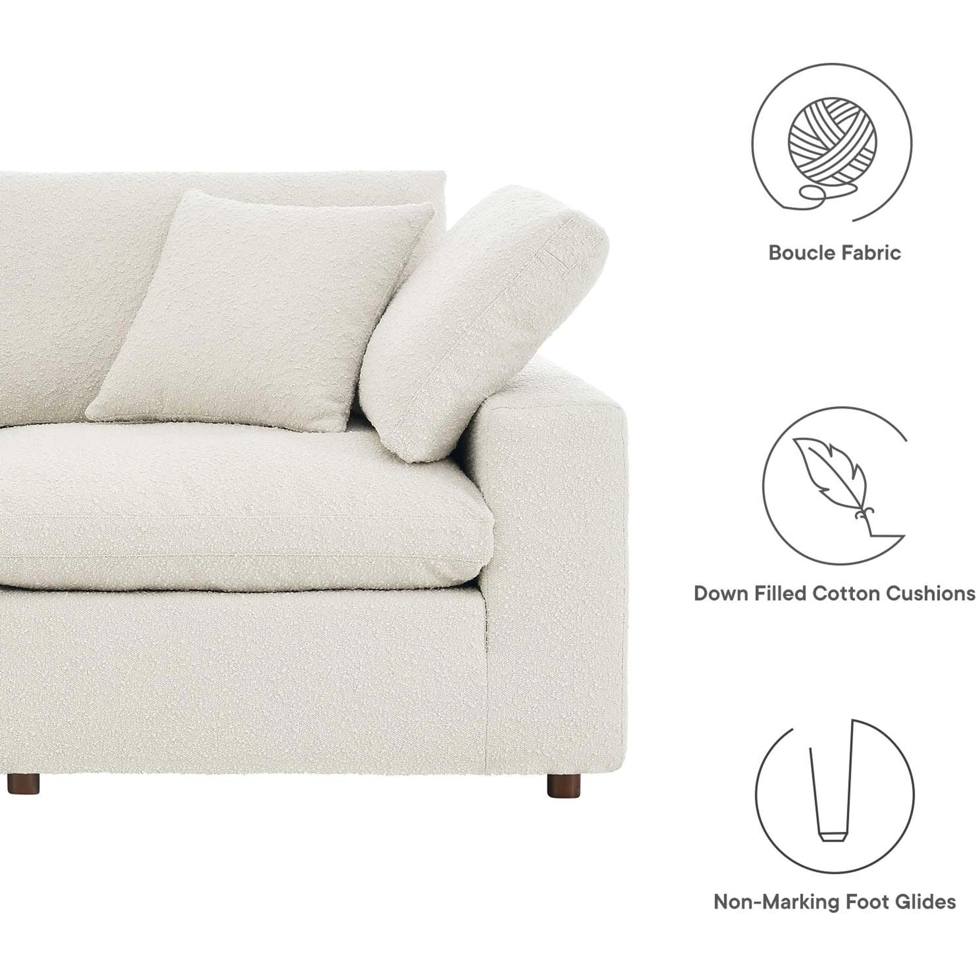 Wheatland Down Filled Overstuffed Boucle 4-Seater Sofa by Evans & Londeen. Made from unique in a modern style.