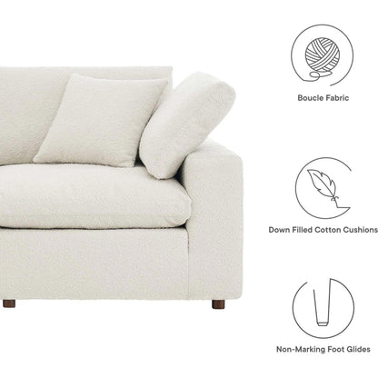 Wheatland Down Filled Overstuffed Boucle 4-Seater Sofa by Evans & Londeen. Made from unique in a modern style.