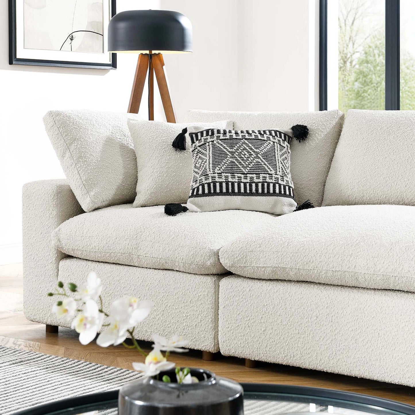 009 SI-2107026 | Additional Silo | Wheatland Down Filled Overstuffed Boucle 4-Seater Sofa by Evans & Londeen. Made from unique in a modern style.