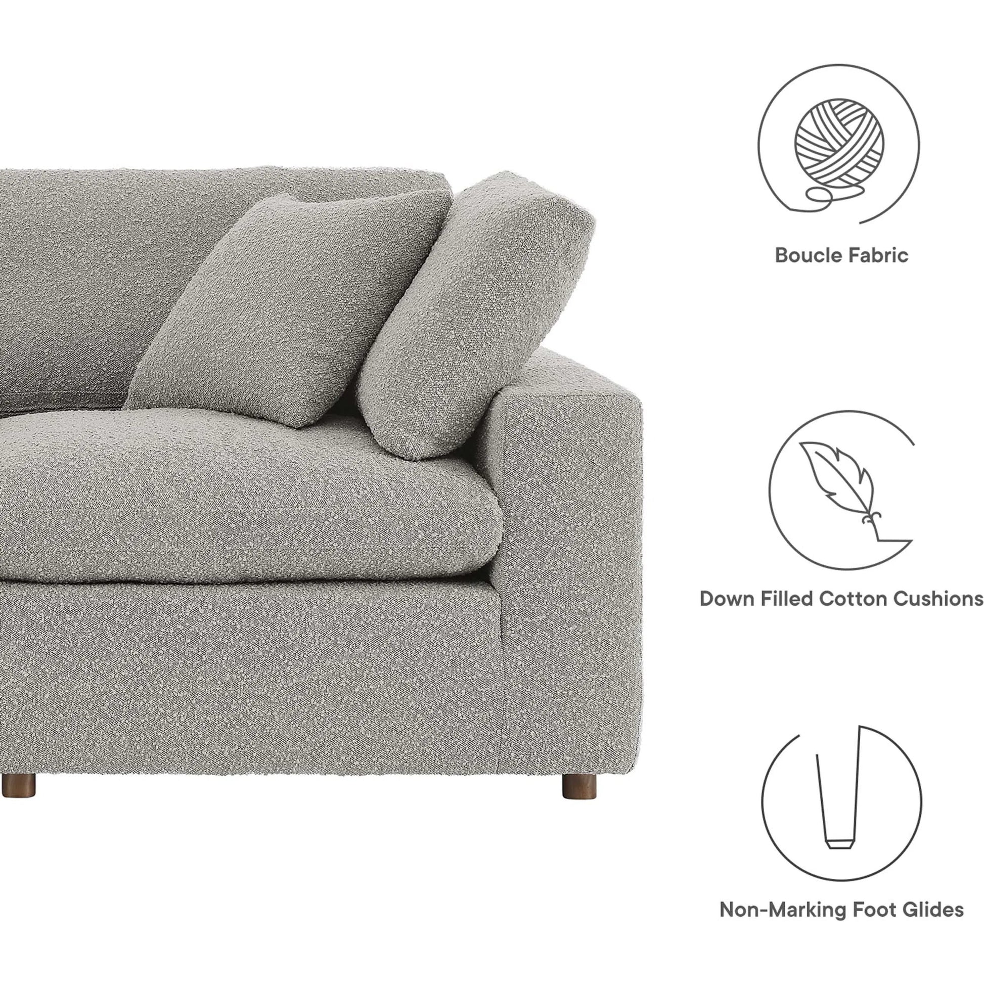 Wheatland Down Filled Overstuffed Boucle 4-Seater Sofa by Evans & Londeen. Made from unique in a modern style.