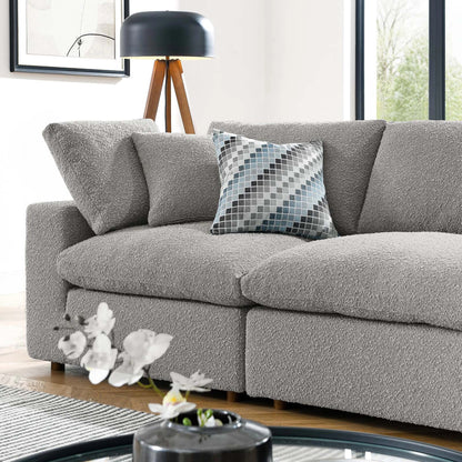 Wheatland Down Filled Overstuffed Boucle 4-Seater Sofa by Evans & Londeen. Made from unique in a modern style.