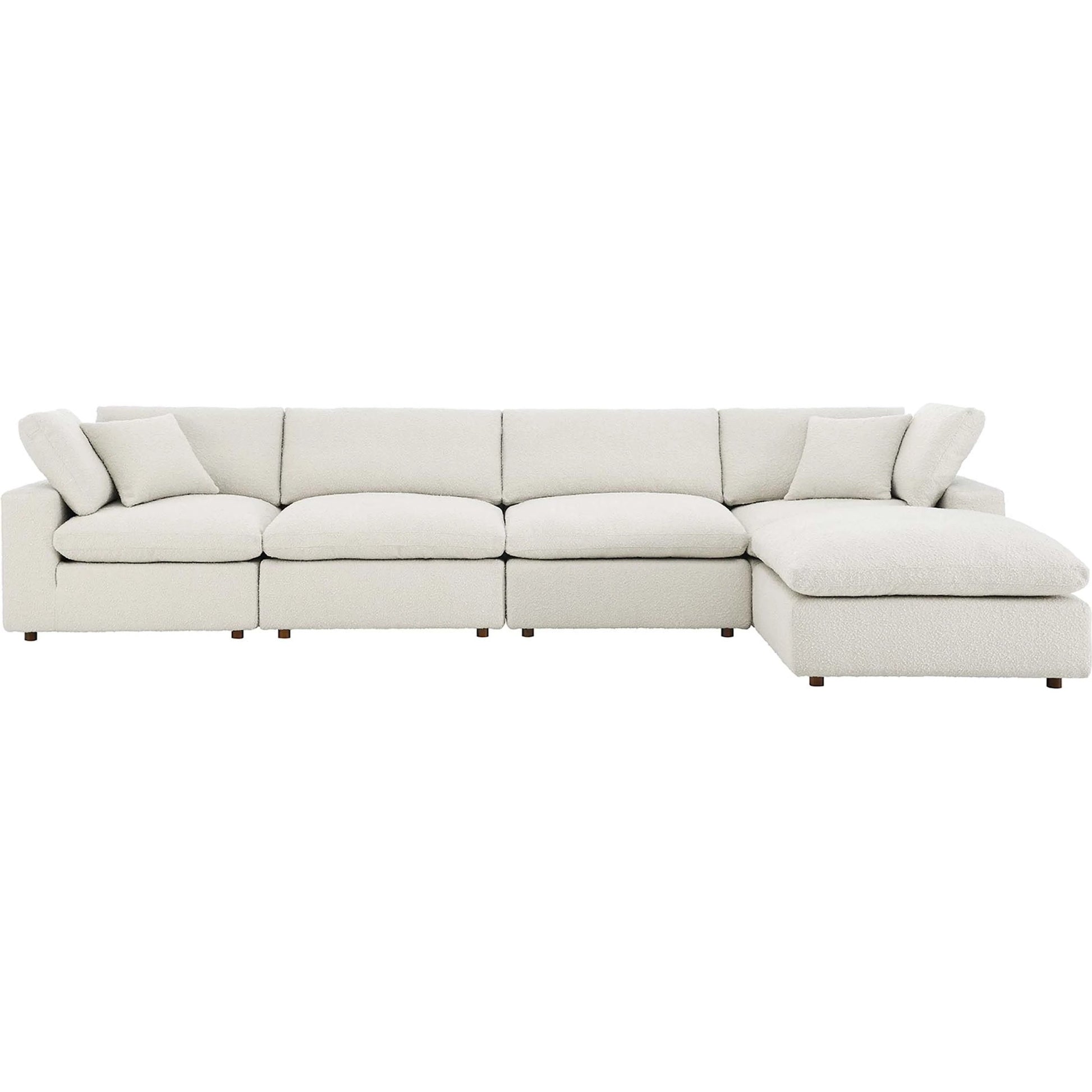 Wheatland 5-Piece Down Filled Overstuffed Boucle Sectional Sofa by Evans & Londeen. Made from unique in a modern style.