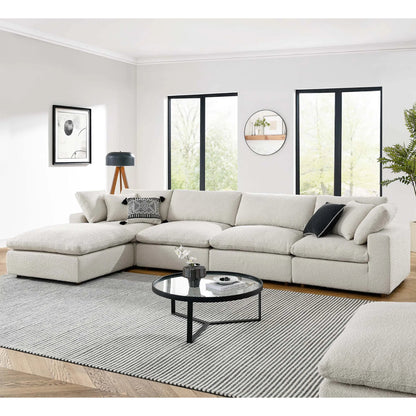 Wheatland 5-Piece Down Filled Overstuffed Boucle Sectional Sofa by Evans & Londeen. Made from unique in a modern style.