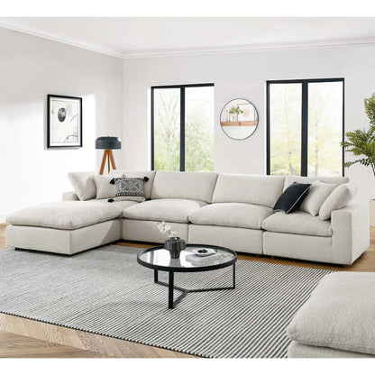 Wheatland 5-Piece Down Filled Overstuffed Boucle Sectional Sofa by Evans & Londeen. Made from unique in a modern style.
