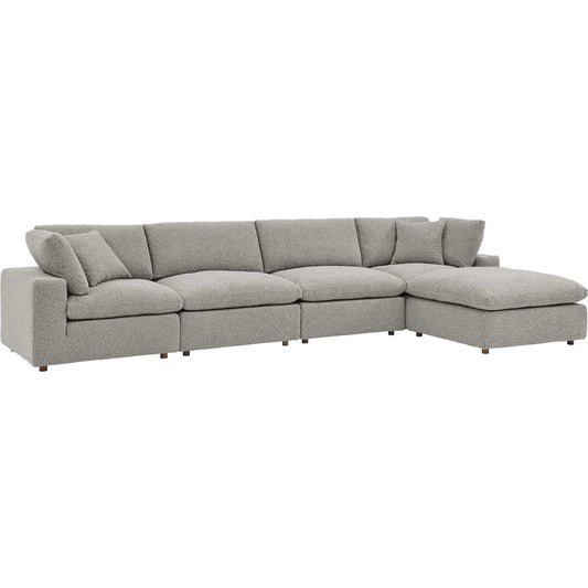 Wheatland Down Filled Overstuffed Boucle 5-Piece Sectional Sofa by Evans & Londeen. Made from unique in a modern style.