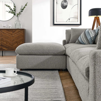 Wheatland 5-Piece Down Filled Overstuffed Boucle Sectional Sofa by Evans & Londeen. Made from unique in a modern style.