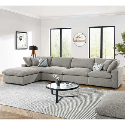 Wheatland 5-Piece Down Filled Overstuffed Boucle Sectional Sofa by Evans & Londeen. Made from unique in a modern style.