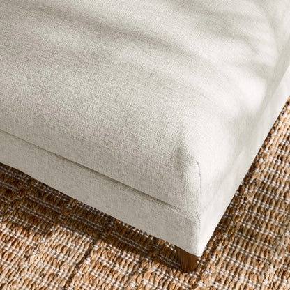 Okanogan Down Filled Overstuffed Ottoman by Evans & Londeen in ivory fabric. Made from unique in a modern style.