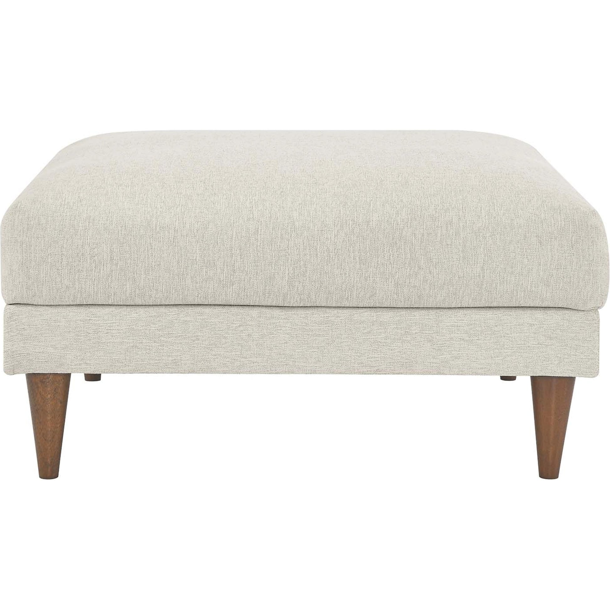 Okanogan Down Filled Overstuffed Ottoman by Evans & Londeen in ivory fabric. Made from unique in a modern style.