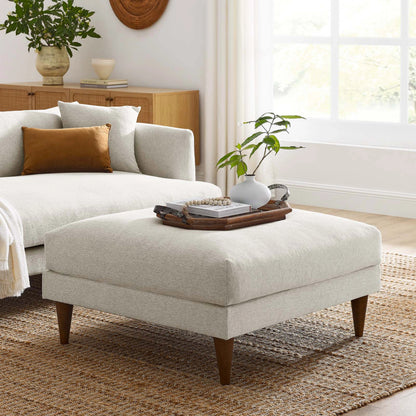 Okanogan Down Filled Overstuffed Ottoman by Evans & Londeen in ivory fabric. Made from unique in a modern style.
