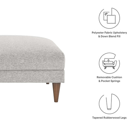 Okanogan Down Filled Overstuffed Ottoman by Evans & Londeen in ivory fabric. Made from unique in a modern style.