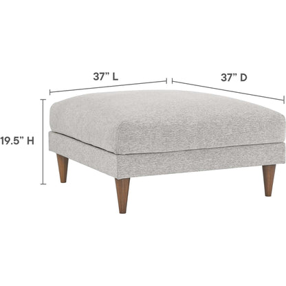 Okanogan Down Filled Overstuffed Ottoman by Evans & Londeen in ivory fabric. Made from unique in a modern style.