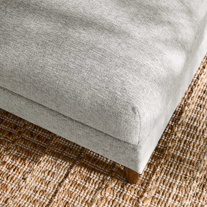 Okanogan Down Filled Overstuffed Ottoman by Evans & Londeen in ivory fabric. Made from unique in a modern style.