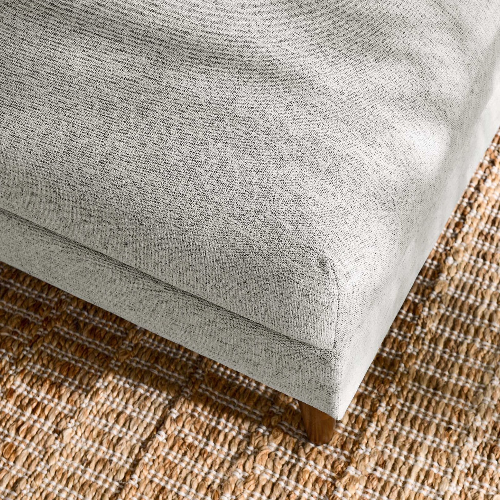 Okanogan Down Filled Overstuffed Ottoman by Evans & Londeen in ivory fabric. Made from unique in a modern style.