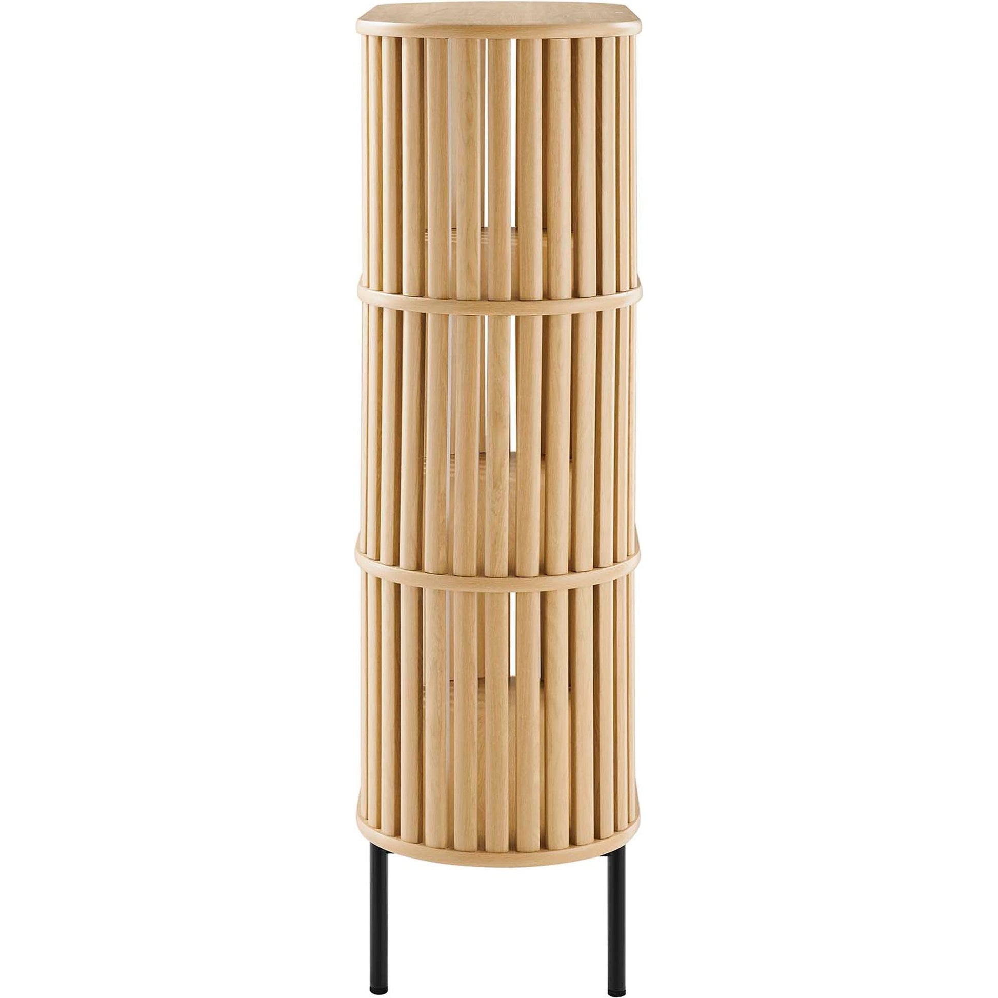 Winchester Three Tier Display Cabinet by Evans & Londeen. Made from mdf, particleboard, metal legs in a modern style.