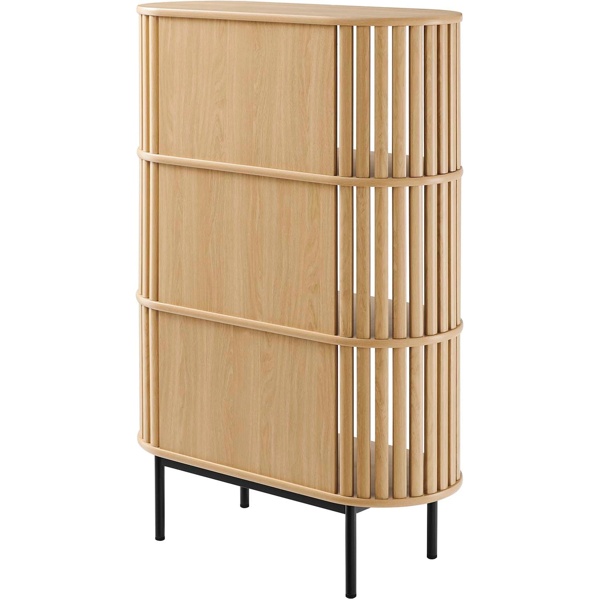 Winchester Three Tier Display Cabinet by Evans & Londeen. Made from mdf, particleboard, metal legs in a modern style.