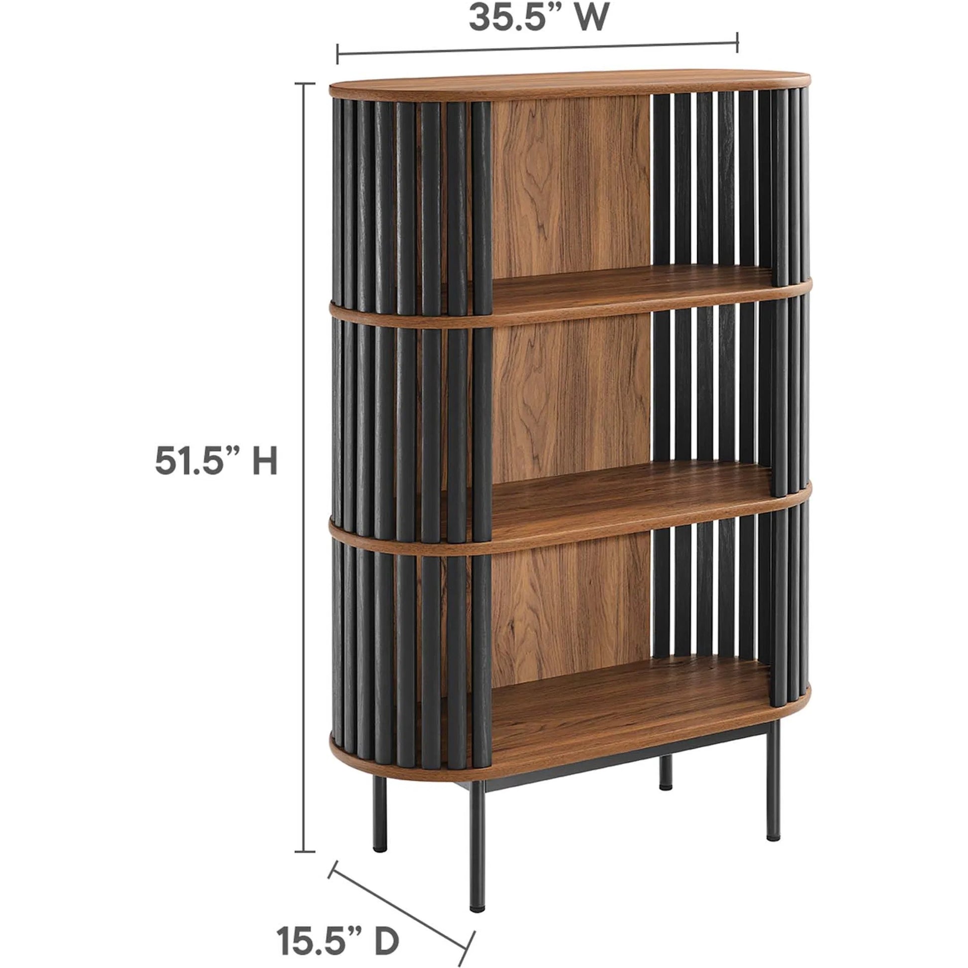 Winchester Three Tier Display Cabinet by Evans & Londeen. Made from mdf, particleboard, metal legs in a modern style.