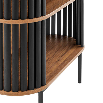 Winchester Three Tier Display Cabinet by Evans & Londeen. Made from mdf, particleboard, metal legs in a modern style.