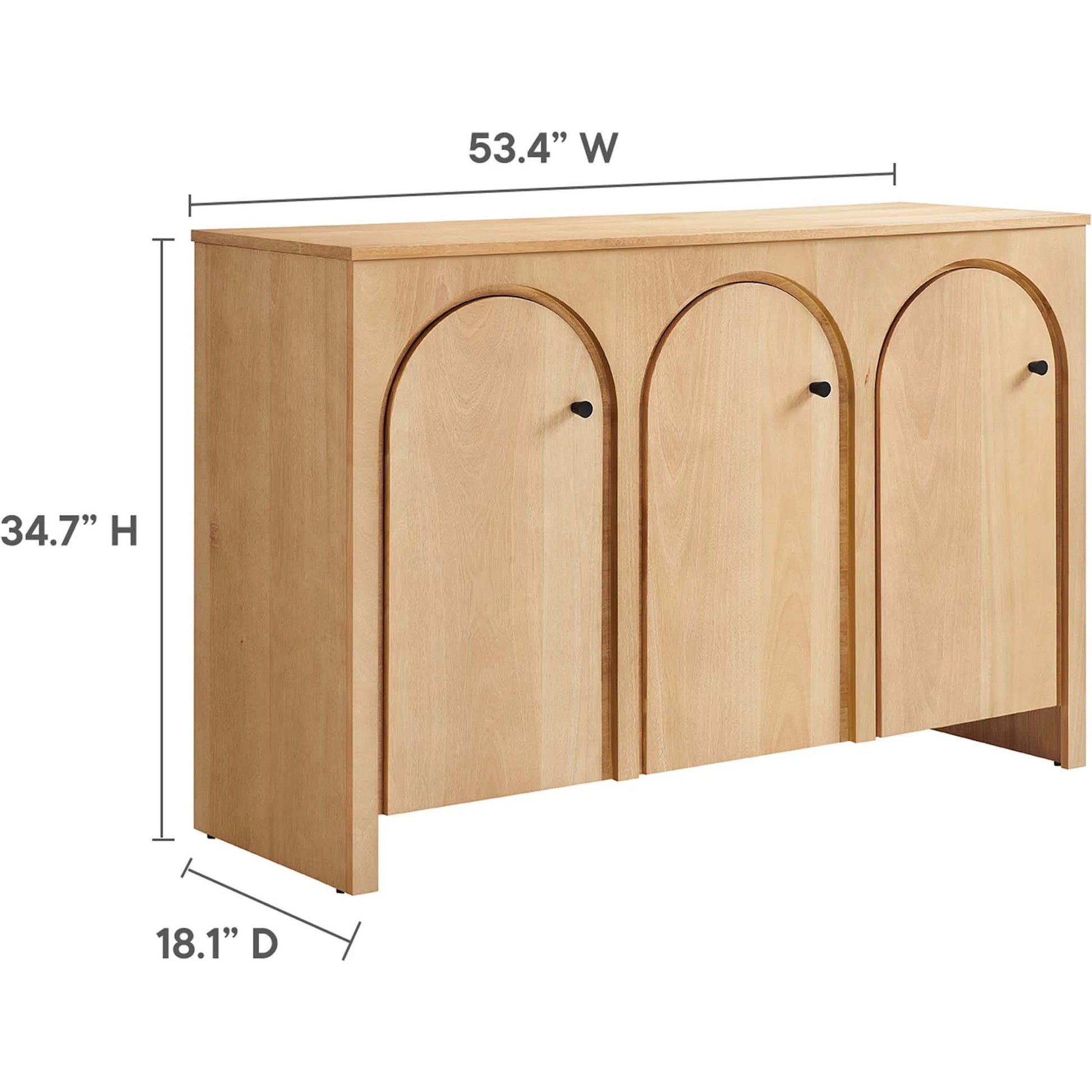 Osceola 3-Door Arched Door Sideboard Storage Cabinet by Evans & Londeen. Made from unique in a transitional style.