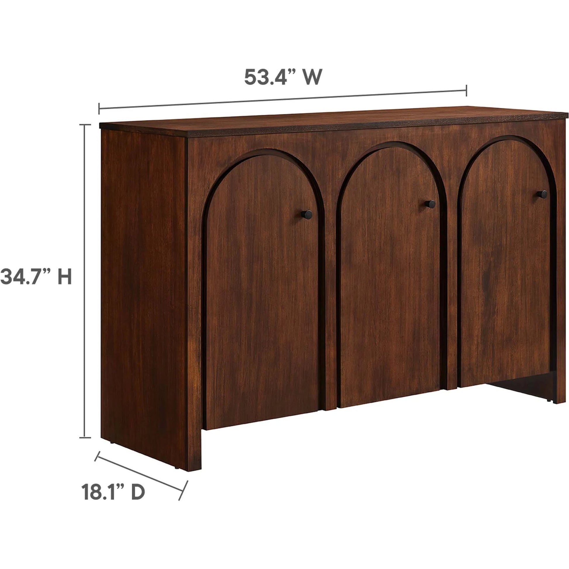 Osceola 3-Door Arched Door Sideboard Storage Cabinet by Evans & Londeen. Made from unique in a transitional style.