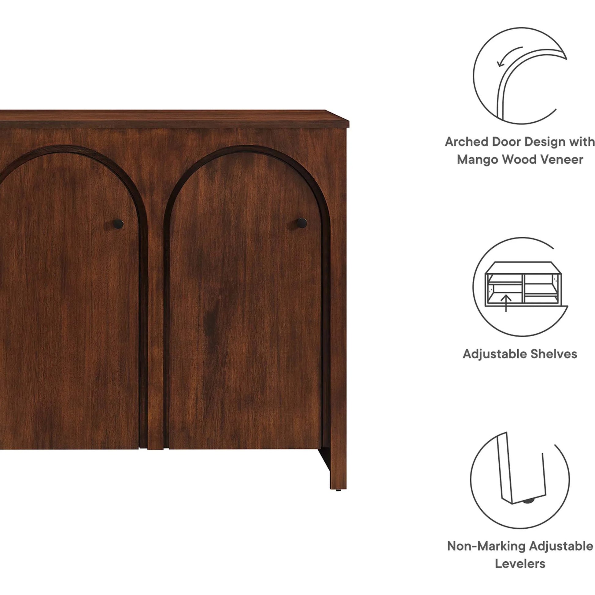 Osceola 3-Door Arched Door Sideboard Storage Cabinet by Evans & Londeen. Made from unique in a transitional style.