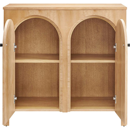 Osceola 2-Door Arched Door Storage Cabinet by Evans & Londeen in walnut. Made from unique in a transitional style.