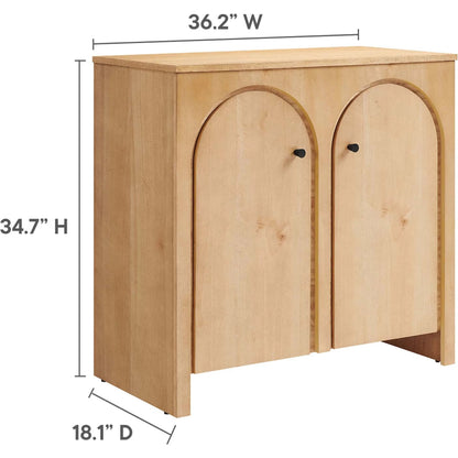 Osceola 2-Door Arched Door Storage Cabinet by Evans & Londeen in walnut. Made from unique in a transitional style.