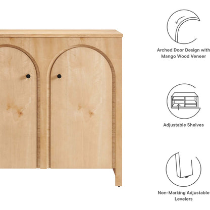 Osceola 2-Door Arched Door Storage Cabinet by Evans & Londeen in walnut. Made from unique in a transitional style.