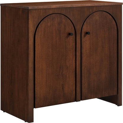 Osceola 2-Door Arched Door Storage Cabinet by Evans & Londeen in walnut. Made from unique in a transitional style.