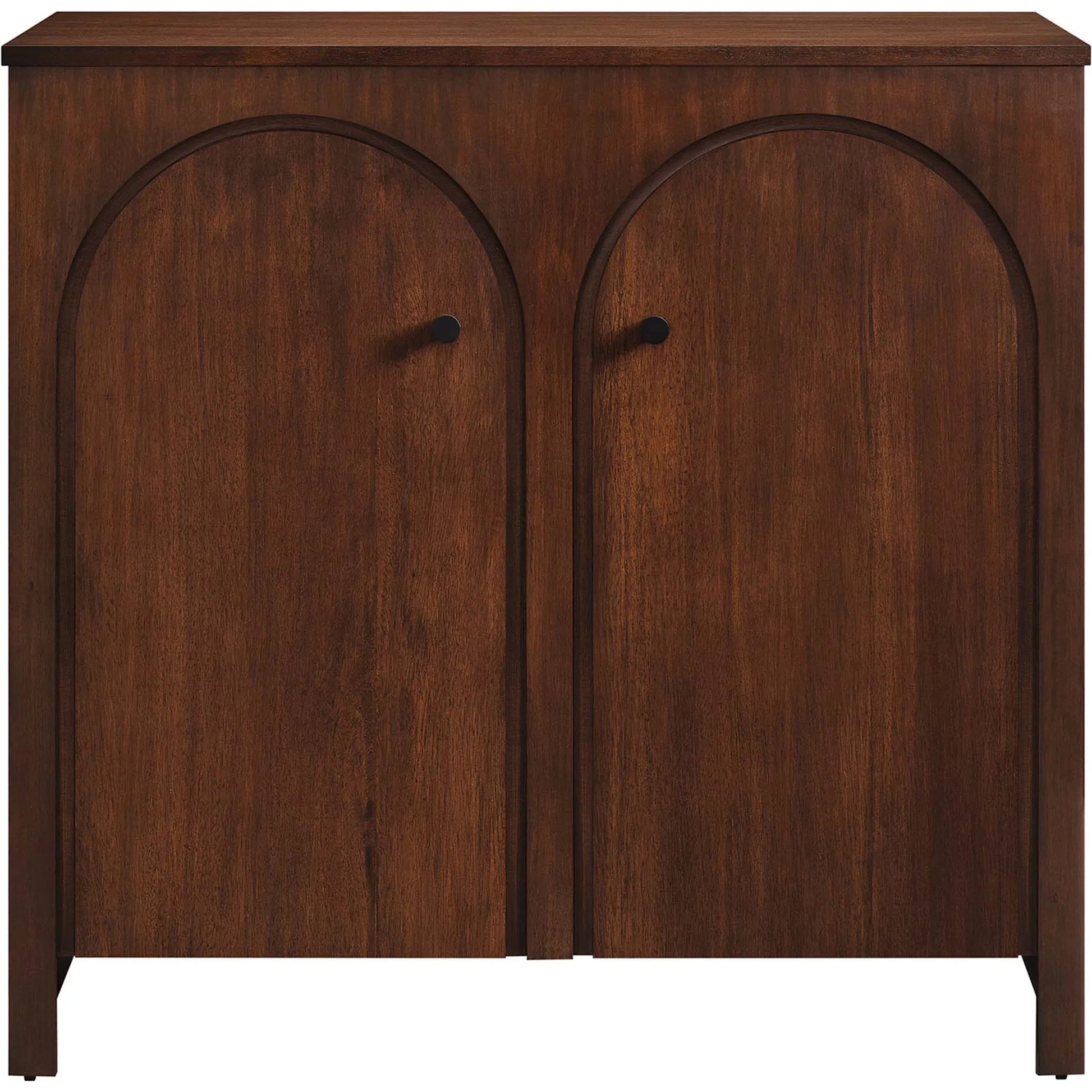 Osceola 2-Door Arched Door Storage Cabinet by Evans & Londeen in walnut. Made from unique in a transitional style.