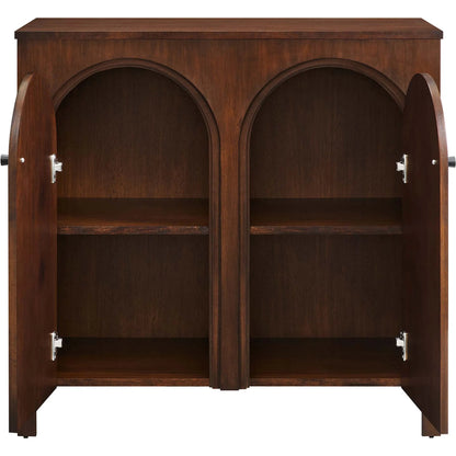 Osceola 2-Door Arched Door Storage Cabinet by Evans & Londeen in walnut. Made from unique in a transitional style.