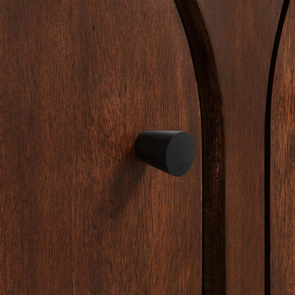 Osceola 2-Door Arched Door Storage Cabinet by Evans & Londeen in walnut. Made from unique in a transitional style.