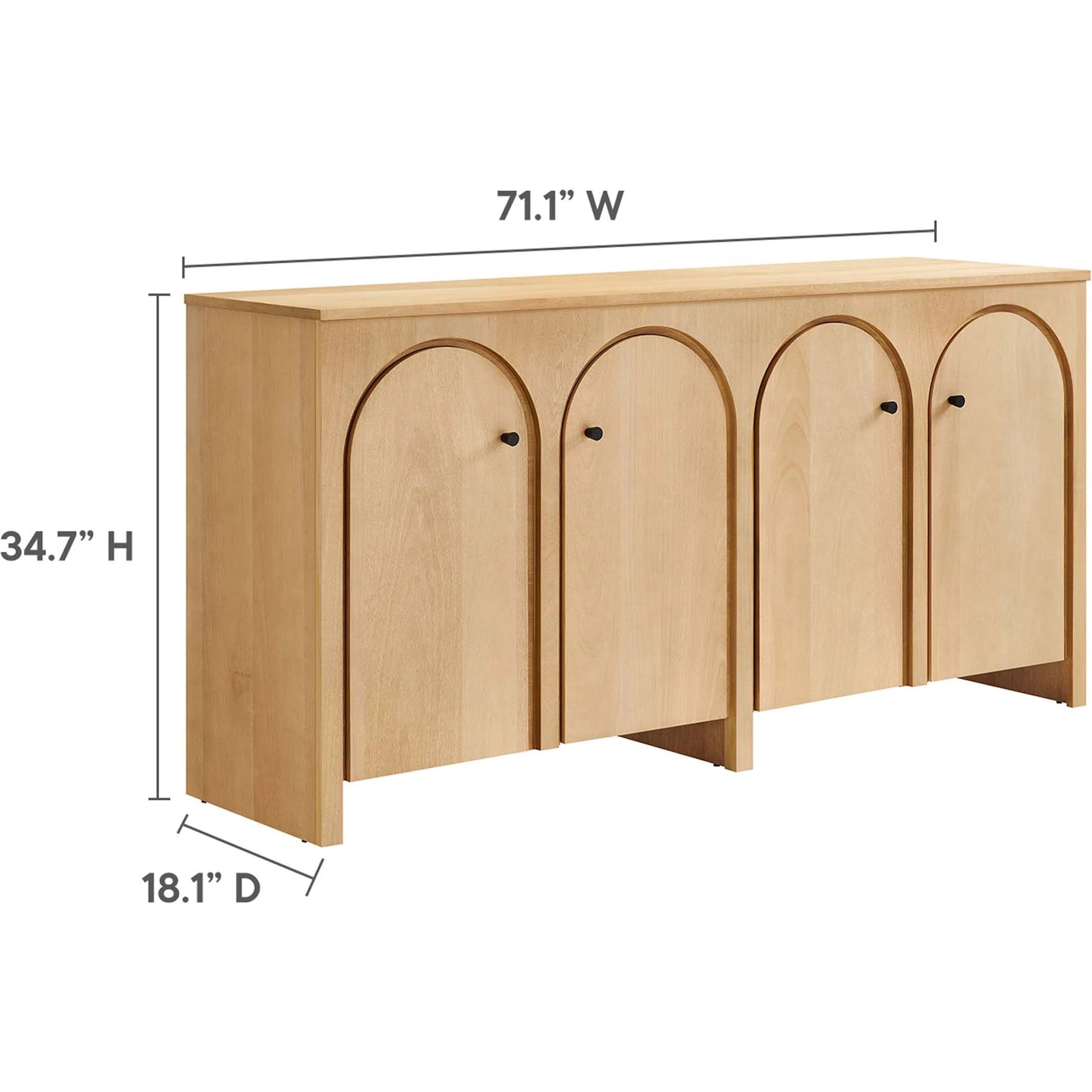 Osceola Wood Grain 4-Door Sideboard Storage Cabinet by Evans & Londeen. Made from wood in a transitional style.