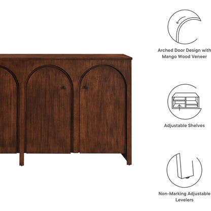 Osceola Wood Grain 4-Door Sideboard Storage Cabinet by Evans & Londeen. Made from wood in a transitional style.